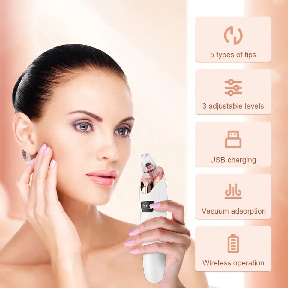 blackhead vacuum machine, dust remover, dirt remover, Pimple Popper Tool Pore Vacuum Black Head Remover, Whitehead Acne remover