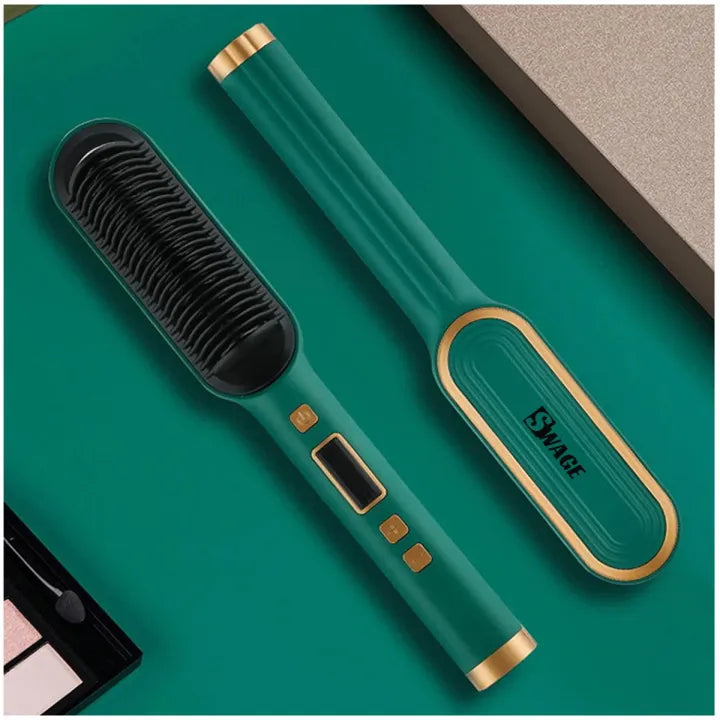 Professional Electric Hair Brush Straightener Heating Combs Hair Styler Curling Iron 909