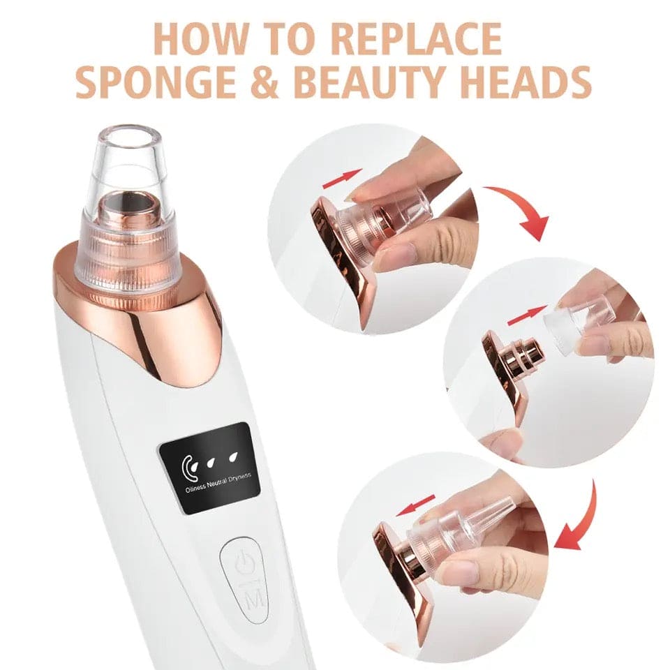 blackhead vacuum machine, dust remover, dirt remover, Pimple Popper Tool Pore Vacuum Black Head Remover, Whitehead Acne remover