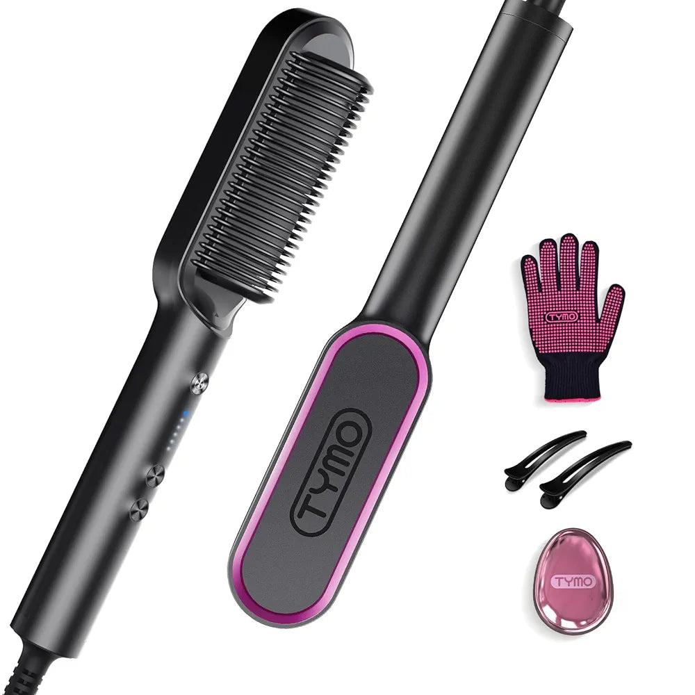 Professional Electric Hair Brush Straightener Heating Combs Hair Styler Curling Iron 909